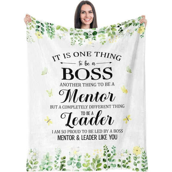 Boss Lady Gifts for Women, Boss Lady Gifts, Boss Appreciation Gifts for Women, Christmas Birthday Gift for Boss Lady, Boss Day Gifts for women, Mentor Gifts, Boss Lady Leader Throw Blanket 50"x60"