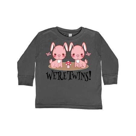 

Inktastic Twin Girls Woodland Rabbits Gift Toddler Toddler Girl Long Sleeve T-Shirt