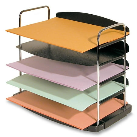- Sandusky Buddy Trio Horizontal 5-Pocket Desktop Organizer, Black