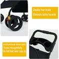 thumbnail image 6 of Pet Stroller for Small Dogs, Quick Fold Lightweight Dog Stroller with Mesh Window, Rain Cover, Storage Basket, Cup Holder & 4 Wheels, Black, Up to 44 lbs, Durable Oxford Fabric, 6 of 11