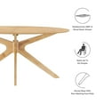 thumbnail image 6 of Modway Crossroads 63" Oval Modern Wood Dining Table with Legs in Oak, 6 of 8