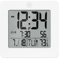 thumbnail image 1 of MARATHON CL030050WH Réveil Numérique Double avec Jour, Date, Température et Rétroéclairage. Couleur-Blanc. ies Inclus, 1 of 5