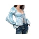 thumbnail image 4 of VISgogo, camiseta corta para mujer, manga larga con estampado de farol, blusas cortas con corte bajo y abertura alta, camisa delgada con ombligo y volantes para mujer VISgogo  moda, 4 of 9