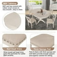 thumbnail image 3 of Modern Dining Table Set, 5-Piece Farmhouse Wooden Round Extendable Dining Table Set with 4 Upholstered Chairs, Family Kitchen Furniture, Table for Dining Room, Restaurant, Antique White, 3 of 7