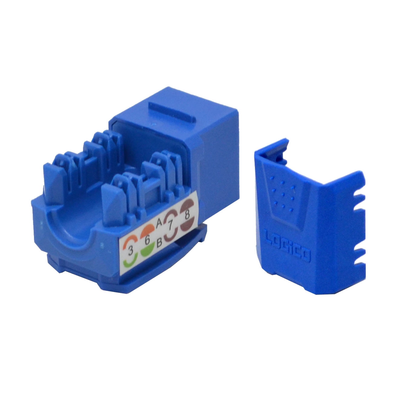 20 lot Keystone Jack Cat6 Blue Network Ethernet 110 Punchdown 8P8C RJ45