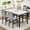 Pattern-Grey+White, variant on MOOSENG Kitchen Table Set for 4, Modern Dining Table Set, Modern Faux Marble Tabletop and 4 Velvet Upholstered Dining Chairs, Compact Kitchen Table Set for Home