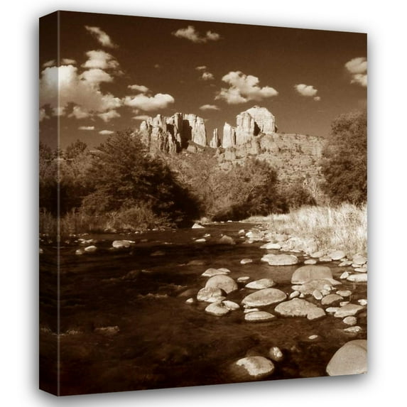 Scott Larson 28x34 Gallery Wrapped Canvas Wall Art Titled - Desert Stream III