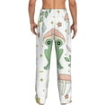 thumbnail image 3 of Daiia Frog and Mushrooms Men's Sleep Pant with Pockets and Drawstring,Pajama Pants-X-Large, 3 of 9