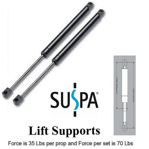 SUSPA® C16-02648 35-LB Limit Gas Spring/Prop/Strut/Shock Lift Support (Set of 2)