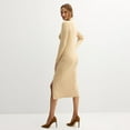 thumbnail image 2 of Women's Nine West Button Sweater Dress Color: Camel Heather Size: MEDIUM, 2 of 4