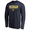 thumbnail image 2 of Men's Navy Michigan Wolverines Team Unity Basketball Long Sleeve T-Shirt, 2 of 3