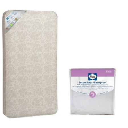 Sealy Crib Mattress with Sealy Crib Mattress Pad Value Bundle, Your Choice