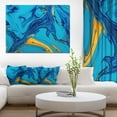 thumbnail image 3 of Design Art Soft Blue Acrylic Paint  Canvas Print, 3 of 3