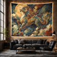 thumbnail image 6 of Qilin Dragon-Horse Leaping Through Mythical Clouds, Mystical Oriental Fantasy for Fantasy Art Lovers, Mythology Decor, Housewarming Gift Tapestry Wall Hanging for Bedroom, Living Room and Dorm, 6 of 7