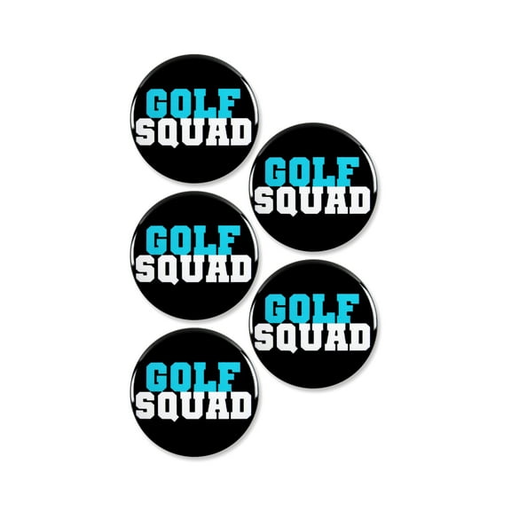 5 Pack - Golf Squad Team Pinback Buttons - 2.25 Inch