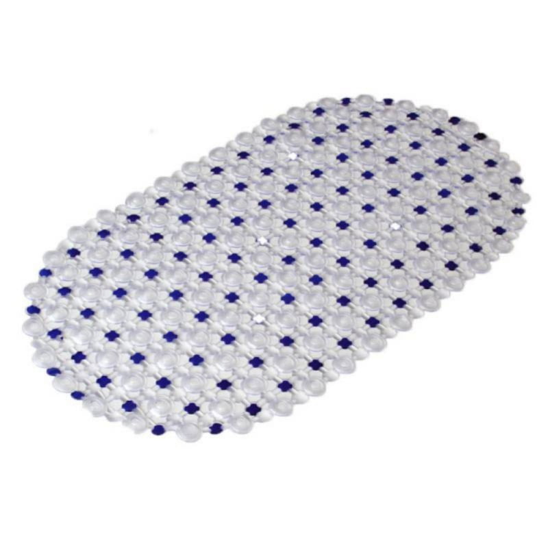 OUNONA Bath mat non-slip bath shower safety mats pvc anti-bacterial antiskid mat Transparent White 