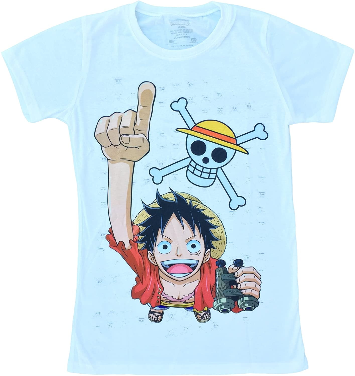 One Piece New World Luffy Jrs T Shirt Xx Large White Officially Licensed One Piece Jrs T Shirt By Brand One Piece Walmart Com