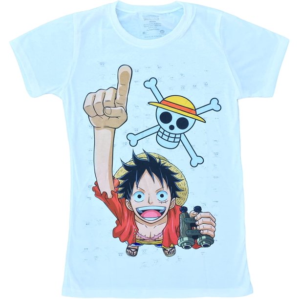 One Piece New World Luffy Jrs T Shirt Xx Large White Officially Licensed One Piece Jrs T Shirt By Brand One Piece Walmart Com