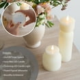 thumbnail image 6 of Home Decor Collection LED Flameless 9.45" Fluted Figural Ivory Wax Tabletop Candle, 6 of 12