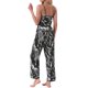 thumbnail image 3 of INSPIRAR CHIC Conjunto de Loungewear de Satén para Mujeres 2 Pcs Cami Tirantes Espagueti Sin Mangas Conjuntos de Pijama con Pantalones Largos S Negro Azabache, 3 of 6