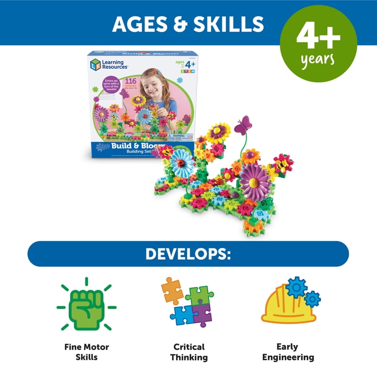 Learning Resources Gears Build & Bloom 116-Piece Garden Set photo 4