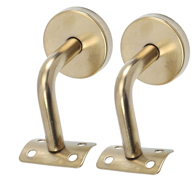 unbranded 2Ud Soportes Metálicos Dorados Para De Escaleras Con Fijación Estable