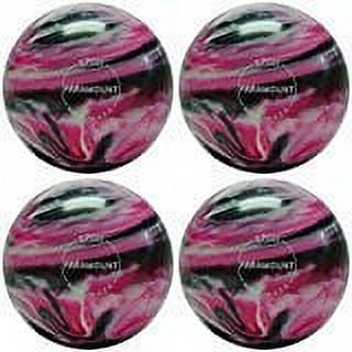 EPCO Candlepin Bowling Ball- Marbleized - Magenta, Black & White Four Ball (Size:4 1/2 inch- 2lbs. 7oz.;)