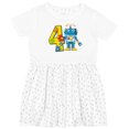 thumbnail image 3 of Inktastic 4th Birthday Robot Girls Toddler Dress, 3 of 5