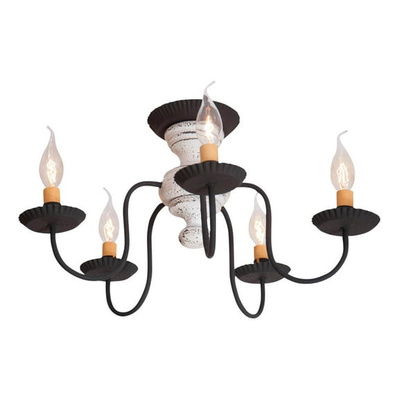 Irvins Country Tinware Irvin's Country Tinware Thorndale Ceiling Light in Vintage White