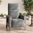 thumbnail image 3 of Fauteuil Inclinable de Patio Réglable à 150° - Chaise Longue d'Extérieur en Osier Rotin avec Table d'Appoint Relevable Prolongée, Coussin Amovible, Résistant aux Intempéries, pour Jardin, Piscine, Terrasse, 3 of 8