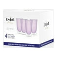 thumbnail image 4 of JoyJolt Spike Double Wall Colored Highball Drinking Glasses - Violet - Set of 4 Tall Water Glass Tumbler, 4 of 4