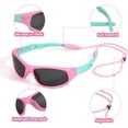 thumbnail image 2 of Hifot Kids Polarized Sunglasses for Boys Girls Childrens UV 400 Protection Rubble Flexible Outdoor Beach Eyewear Sport Sunglasses, Pink, 2 of 7