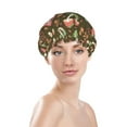 thumbnail image 3 of Easygdp Mushrooms and Autumn Shower Caps for Women, Double Waterproof Layers Shower Cap, Quick Drying Bath Hair Cap Reusable, 3 of 9