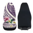 thumbnail image 4 of Uorisanigo Car Front Seat Covers Washable Auto Driver Seat Covers Universal Auto Cover Fit for Cars SUV Truck, 2Pcs/Set, Plumeria Purple Polynesian Tattoo, 4 of 7