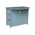 thumbnail image 5 of Solid Wood TV Stand with Shelves and Drawer in Ocean Blue  - 28.9" Height, 5 of 10