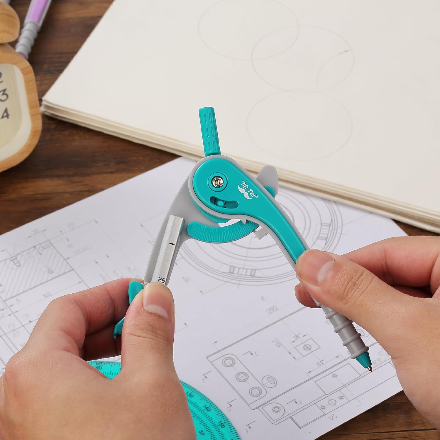 Mr. Pen Compasses & Protractors In Rulers