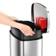 thumbnail image 5 of iTouchless SoftStep Stainless Steel Indoor Step Trash Can with Lid 13.2 Gallon Silver (PC13RSS), 5 of 7