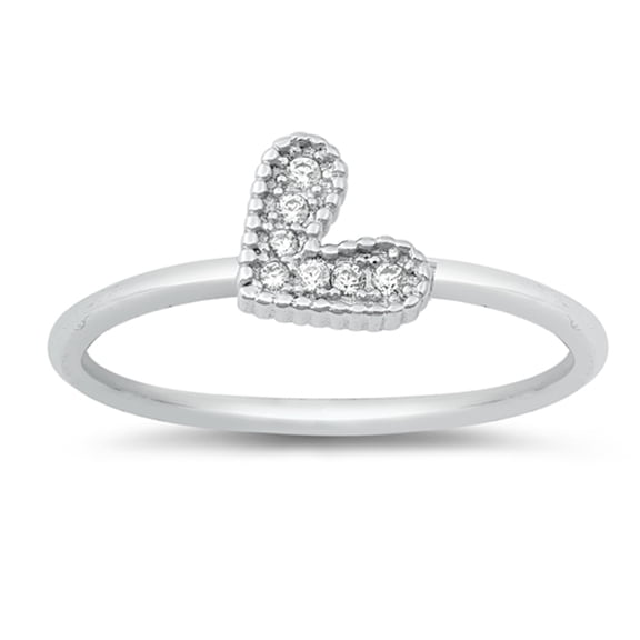 Cute Studded Love Promise Ring .925 Sterling Silver Band Jewelry Female Male Unisex Size 6