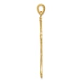 thumbnail image 2 of 14k Yellow Gold Fleur De Lis Cross Pendant Charm, 2 of 4