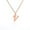 Rose, variant on Stainless Steel Yellow Gold Plated A - Z, 26 Letter Cubic Zirconia Flower Initial Pendant Mens Womens Necklace, A