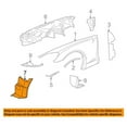thumbnail image 3 of For 05-13 Chevy Corvette Front Splash Shield Inner Fender Liner Panel Left Side, 3 of 4