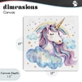 thumbnail image 4 of Stupell Industries Contemporary Cute Happy Unicorn & Rainbow Canvas Art, 17 x 17, by Creative Studio, 4 of 8