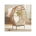thumbnail image 6 of Studyset Patio Egg Chair Oversized Lounger,Wicker Egg Rattan Chair Outdoor Indoor,Oversized Egg-Shaped Chair,500 Lbs Egg Shape Balcony Chair Lounge Chairs For Living Room,Balcony,Backyard, 6 of 8