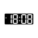 thumbnail image 4 of Reloj de escritorio digital con fecha, temperatura, regulador, LED, despertador, para adultos Blanco, 4 of 9