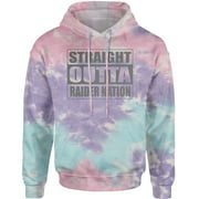 Straight Outta Raider Nation  Tie-Dye Adult Hoodie Sweatshirt