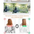 thumbnail image 4 of Hokiten King Size Pillow Cases Set of 2, Pillow Covers for Bed, Zen Stones Satin Pillowcases with Zipper for Hair/Skin, Pillow Protector Cover, Nature Water Reflection Country Botanical 20x36 Inches, 4 of 6