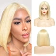 thumbnail image 5 of Colored Wigs 613 Blonde Bob Wigs Lace Front Wigs Human Hair Wigs Extension 13x4 Lace Front Wigs Brazilian Virgin Hair Short Straight Bob Wigs for Women, 5 of 7