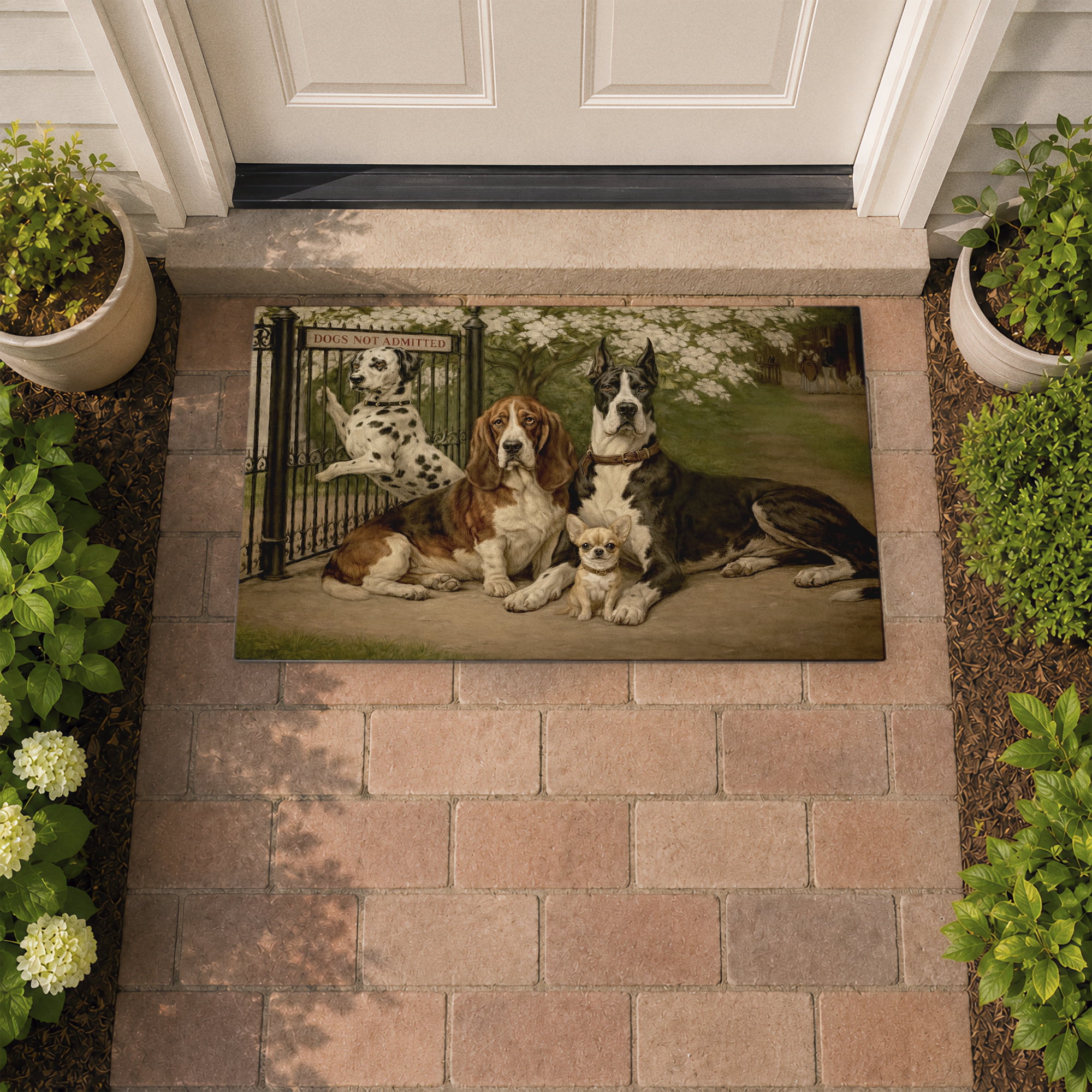 Stupell Industries Dogs Not Admitted Printed Outdoor Door Floor Mat, design by Tina LeCour