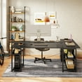 thumbnail image 5 of 61" L-Shaped Gaming Desk with LED Lights, Power Outlets, Adjustable Monitor Stand, Drawers & Corner Storage, Computer Desk for Office, Study, Gaming – Black, 5 of 7