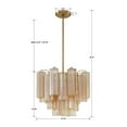 thumbnail image 5 of ADD-300-AG-AM Crystorama Lighting Addis - 4 Light Chandelier-13.75 Inches Tall and 17.75 Inches Wide-Aged Brass Finish-Amber Glass Color, 5 of 11